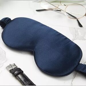 Mască pentru dormit din mătase naturală Mulberry, Dark Blue