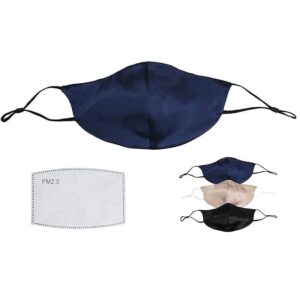 Mască de față mătase naturală, Dark Blue
