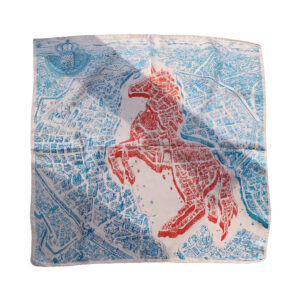 red horse silk scarf