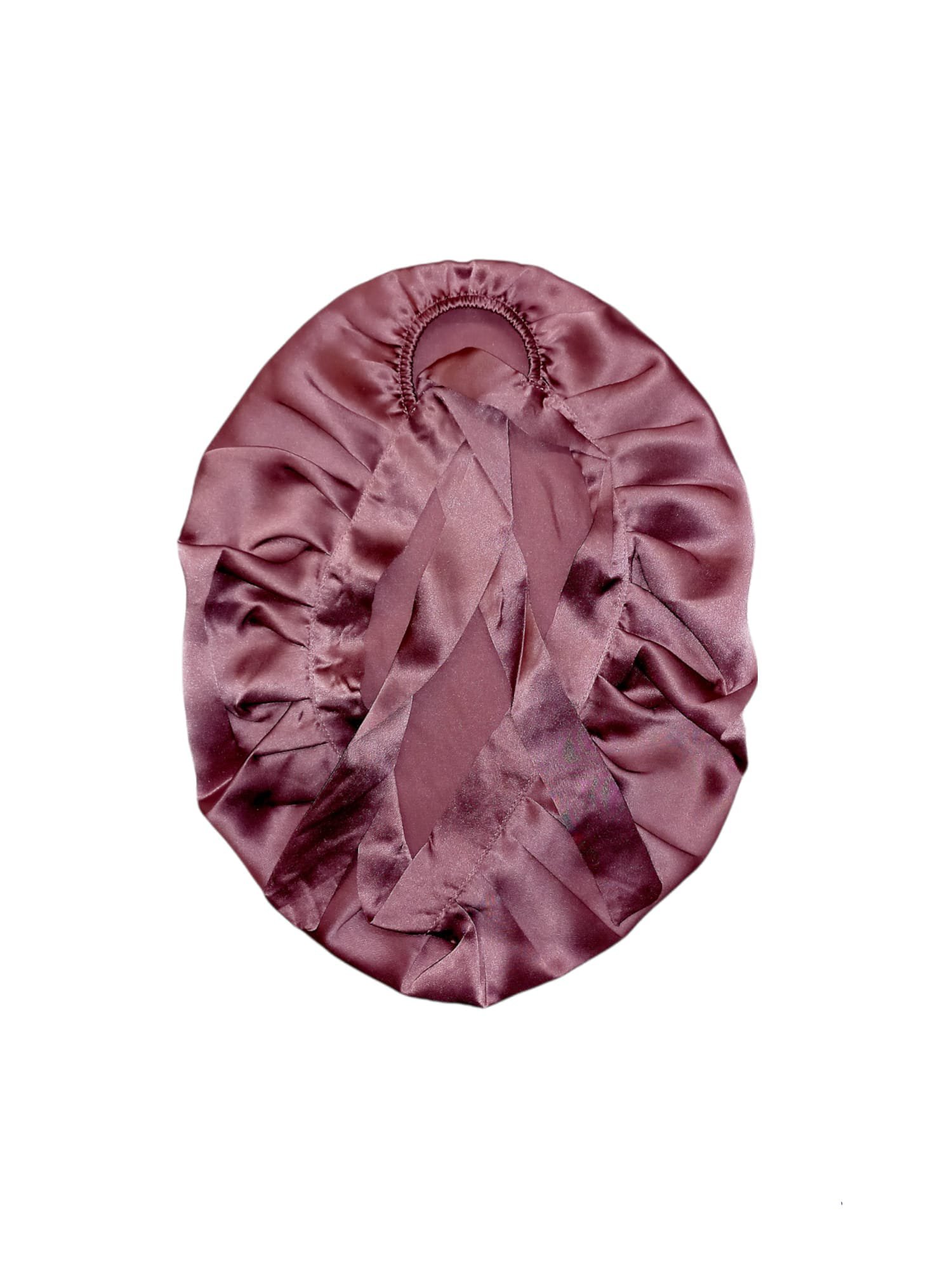 Bonetă Luxury din mătase naturală, Dark Pink - imagine 2
