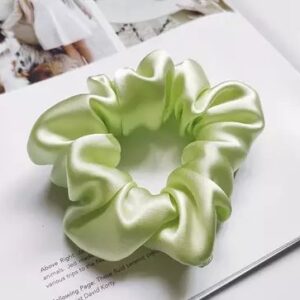 Elastic de păr din mătase naturală Mulberry – Light Green