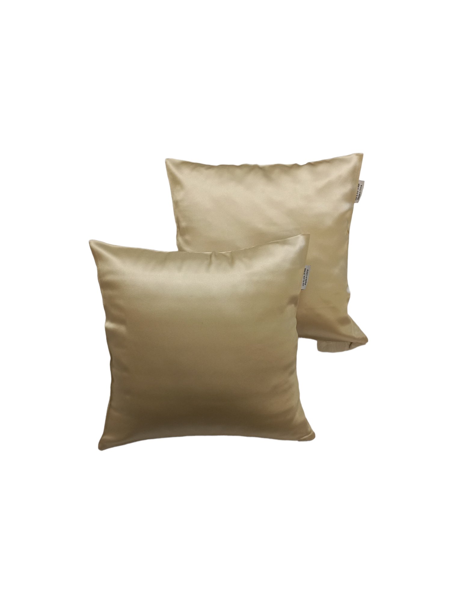Set Fețe de pernă mătase, Champagne,19 MM, 40X40 cm - imagine 2