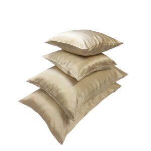 The Real Silk Family Set, 2 Fete de Perna 50X70 + 2 Fete de Perna 40X40, 19 MM, Champagne