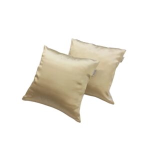 Set Fețe de pernă mătase, Champagne,19 MM, 40X40 cm
