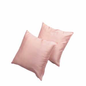 Set Fețe de pernă mătase, Baby Pink,19 MM, 40X40 cm