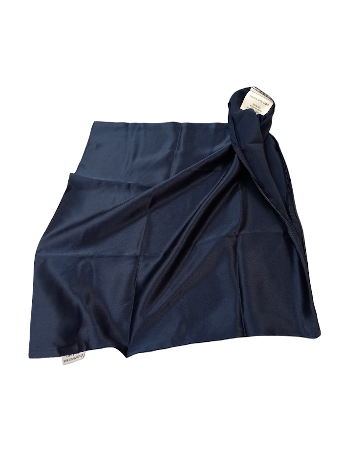 Față de pernă mătase naturală Mulberry, Dark Blue, 40x40 cm - imagine 2