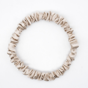 Elastic de păr din mătase naturală Mulberry, XS – Champagne