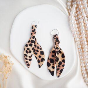 Cercei Mătase Light Brown Leopard
