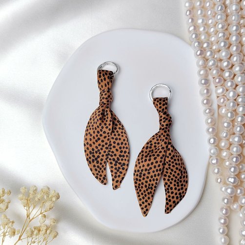 Cercei Mătase Brown Leopard - imagine 3