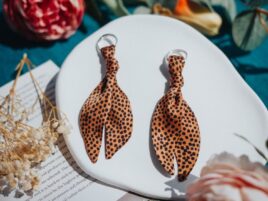 Cercei Mătase Brown Leopard