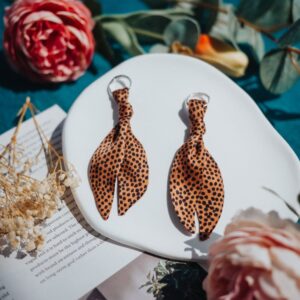 Cercei Mătase Brown Leopard