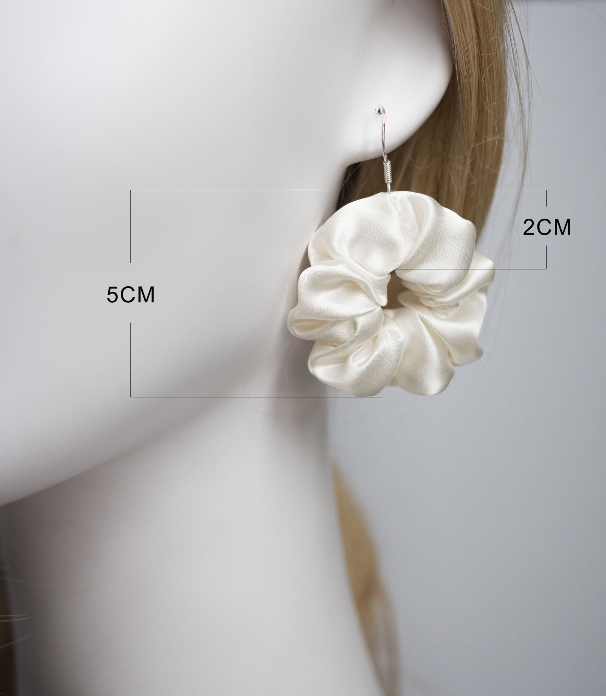 Cercei Mătase White Elegance - imagine 2