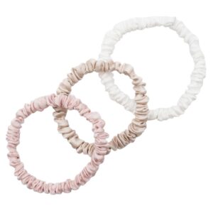 Set 3 Elastice de păr din mătase naturală Mulberry, XS