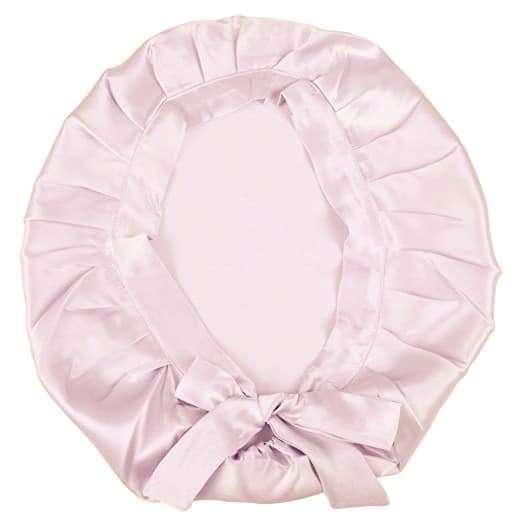 Silk Sleep Experience Set, din mătase Mulbery - Față de pernă + Boneta Luxury, Baby Pink - imagine 3