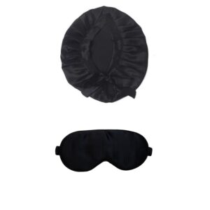Night silk gift set, Black