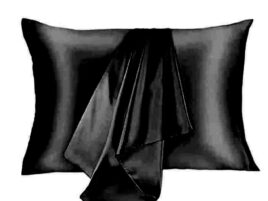 Față de pernă mătase 22 Momme, Black, 50X70 cm