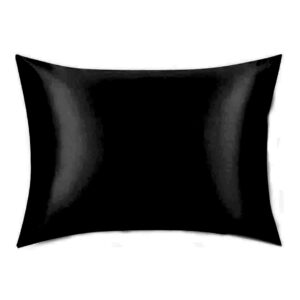Față de pernă mătase naturală Mulberry, Black, 50X70 cm