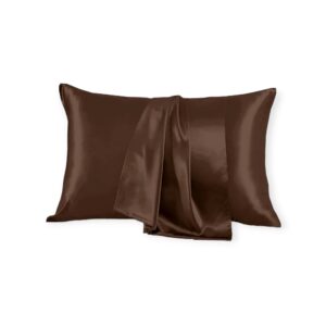 Față de pernă mătase 22 Momme, Chocolate Brown, 50X70 cm