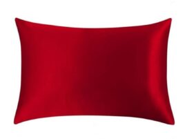 Față de pernă mătase naturală Mulberry, Burgundy Red, 50X70 cm