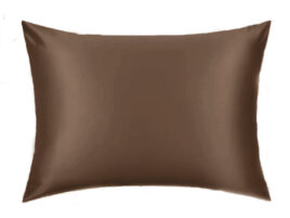 Față de pernă mătase naturală Mulberry, Coffee Brown, 50X70 cm