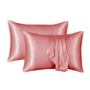 Set fețe de pernă mătase Mulberry 1+1, culoare Dark Pink